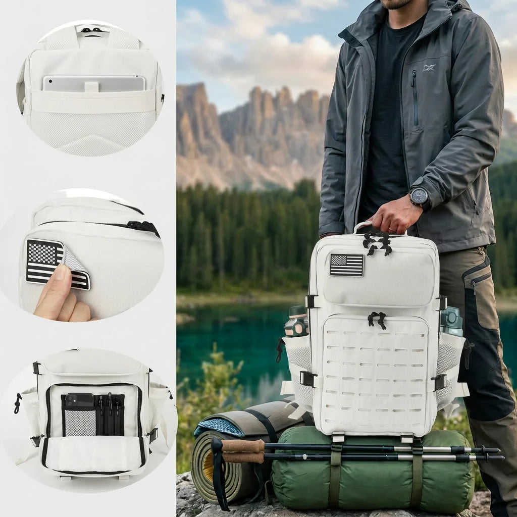 45L Tactical Backpack – MOLLE Hiking & Camping Bag for Men