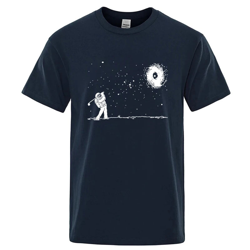 Astronaut Graphic T Shirt Funny Cotton Blend Tee