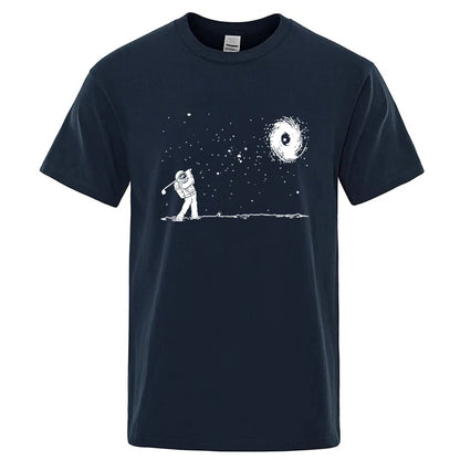 Astronaut Graphic T Shirt Funny Cotton Blend Tee