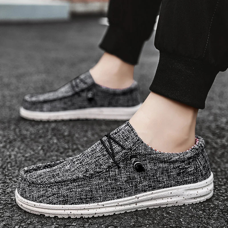 Men's Canvas Loafers | Breathable Casual Slip-On Walking Shoes