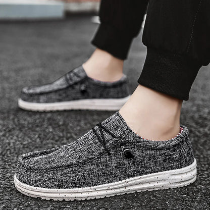 Men's Canvas Loafers | Breathable Casual Slip-On Walking Shoes