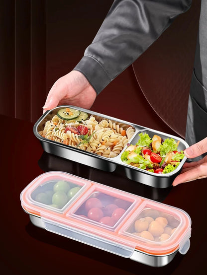 Stainless Steel Mini Compartment Lunch Box – Portable Bento
