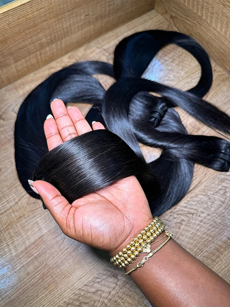Brazilian Long Straight Hair 26 28 30 Inch 15a Human Bundles Bone Unprocessed Virgin 1