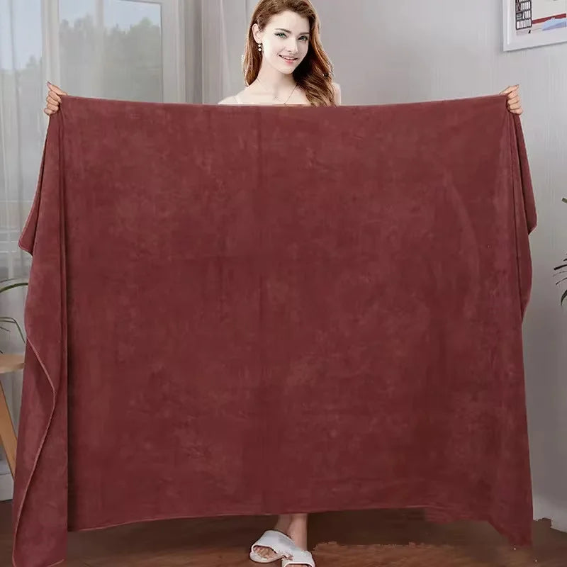 Large Soft Absorbent Bath Towel – Double-Sided, Non-Linting