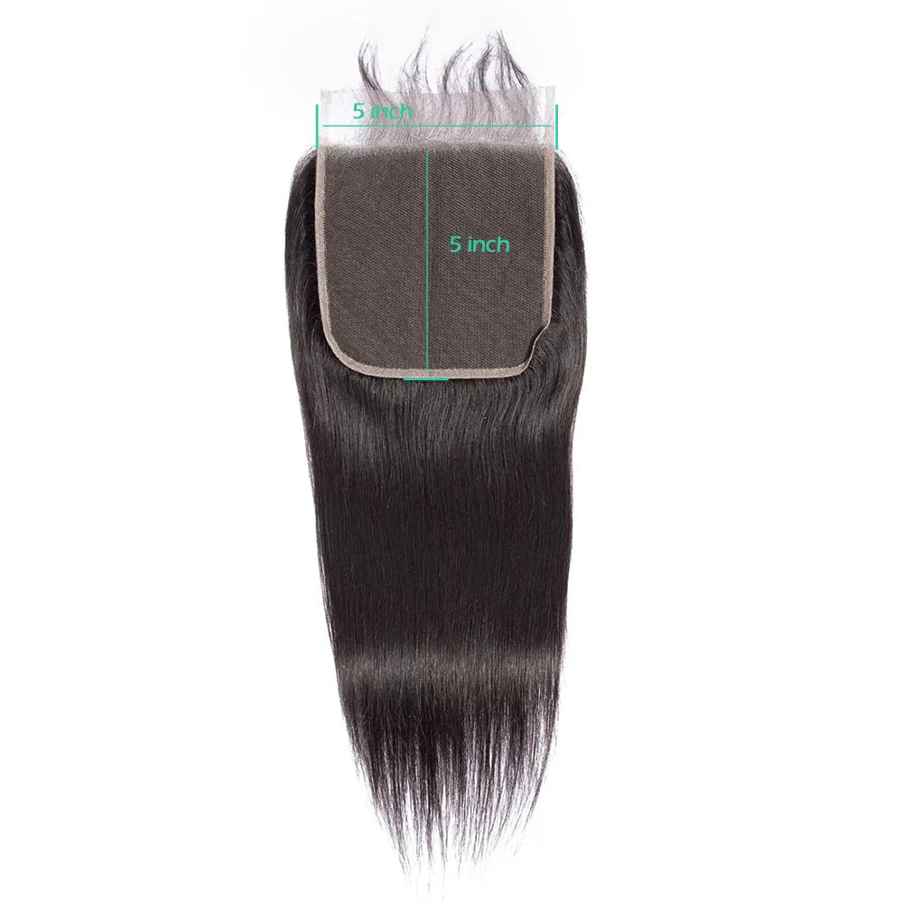 Straight Human Hair Lace Closure & Frontal - Remy Hair