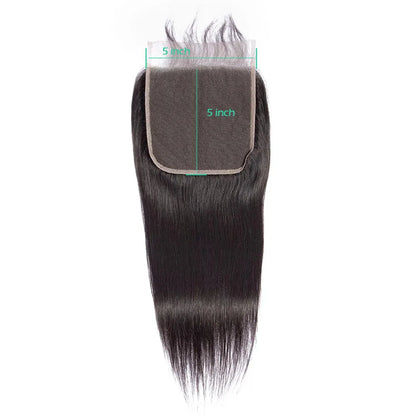 Straight Human Hair Lace Closure & Frontal - Remy Hair