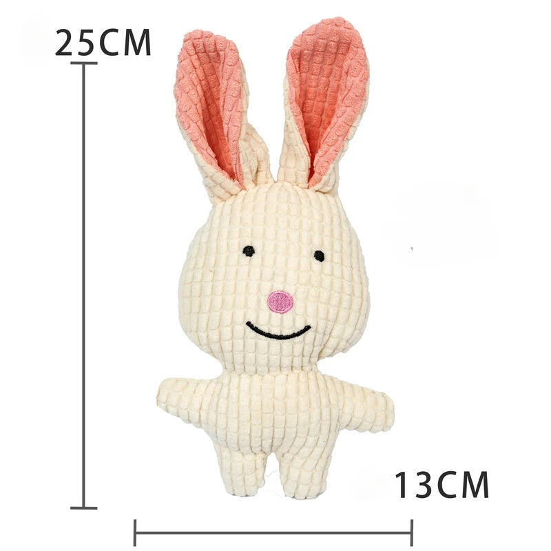 Plush Squeaky Dog Toy – Bite-Resistant Animal Chew Toy for Dogs