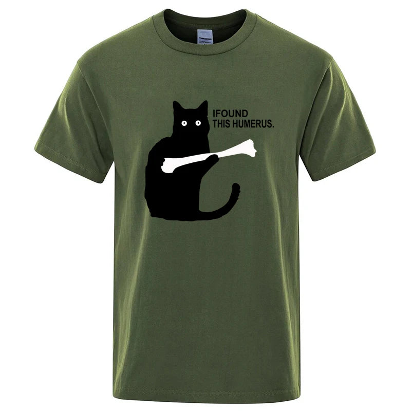 Funny Cat Graphic T Shirt Cotton Blend Casual Tee