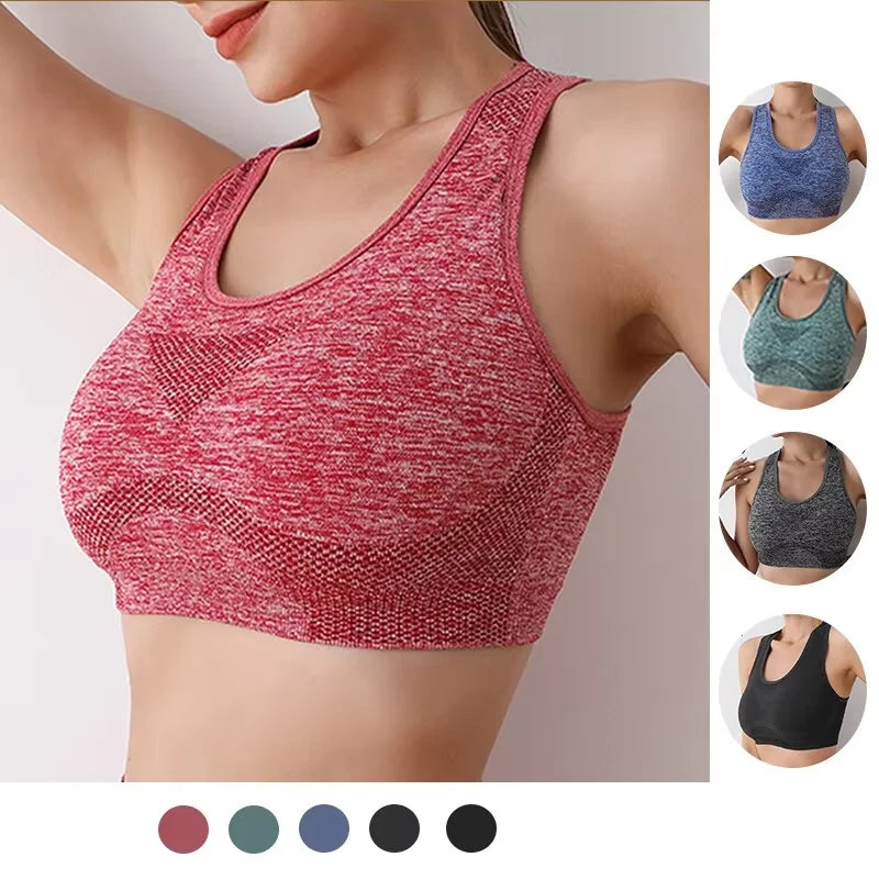 Women's Breathable Push-Up Sports Bra - Racerback Workout Bra