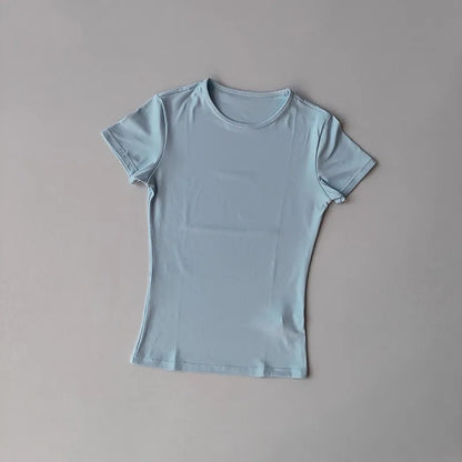 Women's Quick Dry Workout T-Shirt Slim Fit Yoga Top