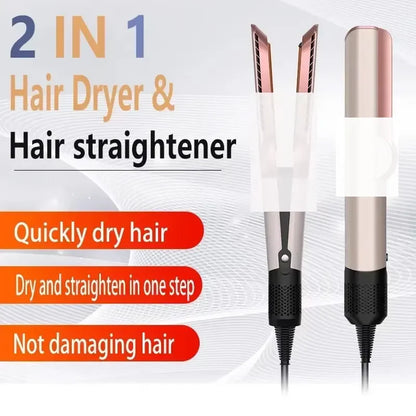 2-in-1 Hair Dryer & Straightener with Negative Ion Technology