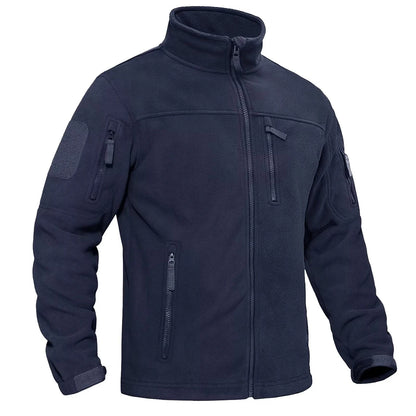 Men's Fleece Jacket – Full Zip Tactical Windproof Coat