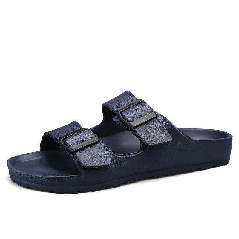 Summer Adjustable Soft Slides Slippers Men Flat Eva Lightweight Anti Slip Size 34-47 48 49