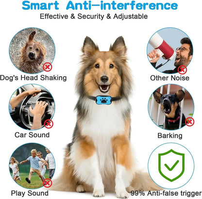 Anti-Bark Dog Training Collar – Ultrasonic, USB Rechargeable