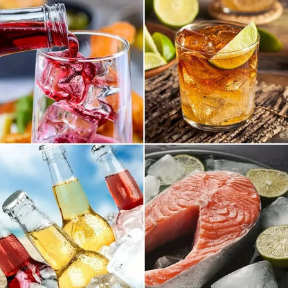 Silicone Ice Cube Tray with Lid – 6-Cavity, Food Grade