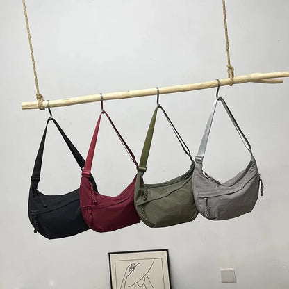 Crossbody Shoulder Bag Minimalist Crescent Dumpling Style