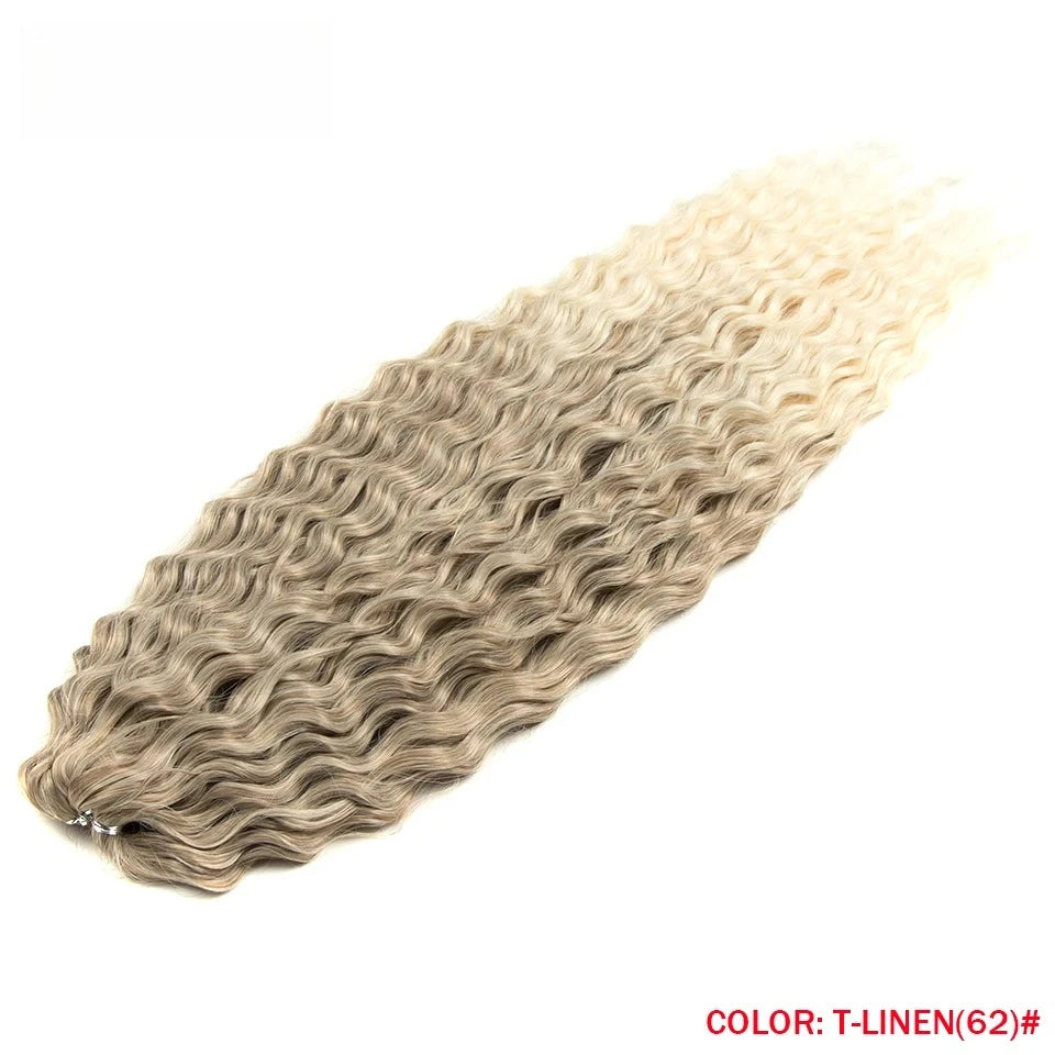 Idol 300g 22 Inch Ariel Curl Hair Water Wave Twist Crochet Synthetic Ombre Rainbow Color Braiding
