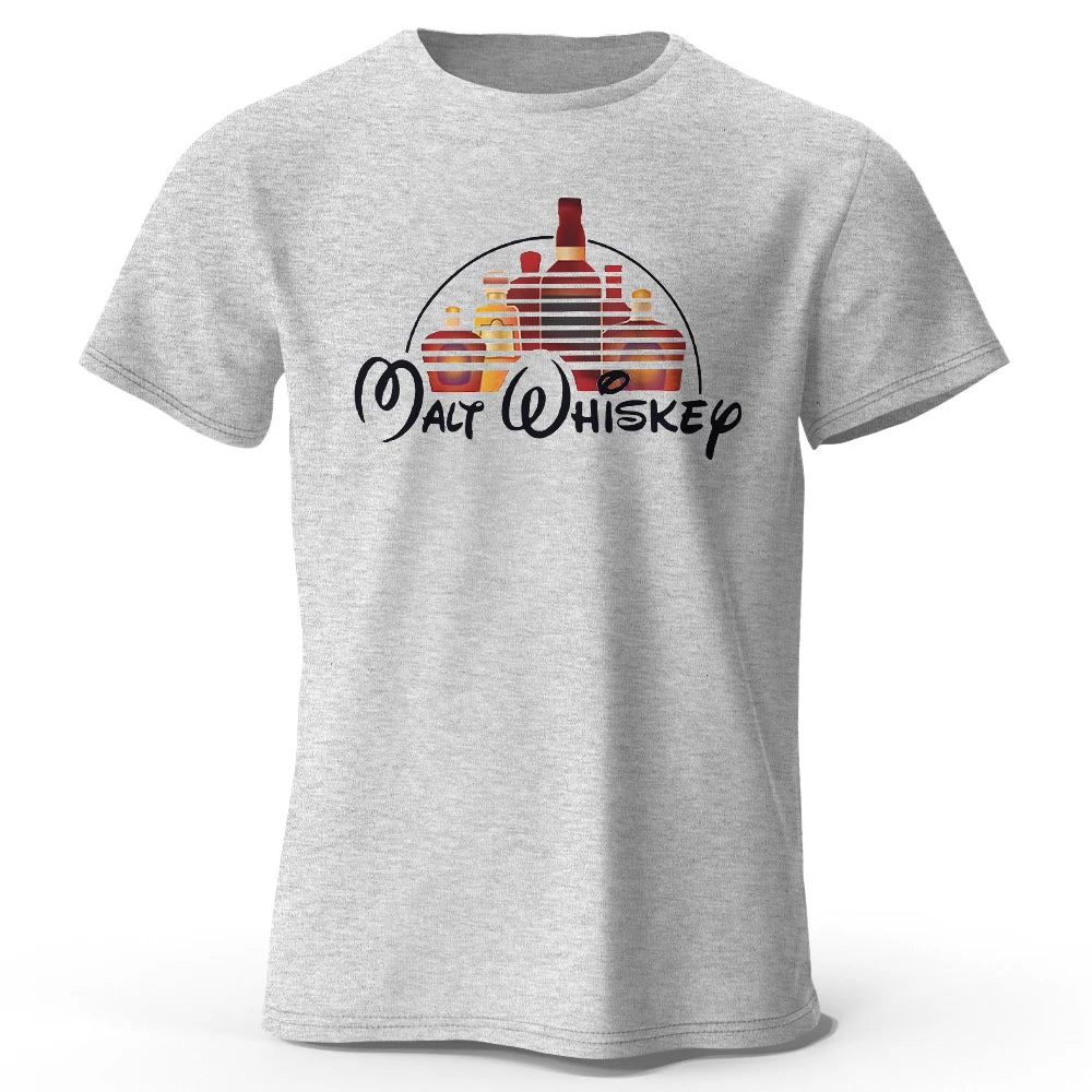Malt Whiskey Graphic T Shirt Oversized Cotton Tee