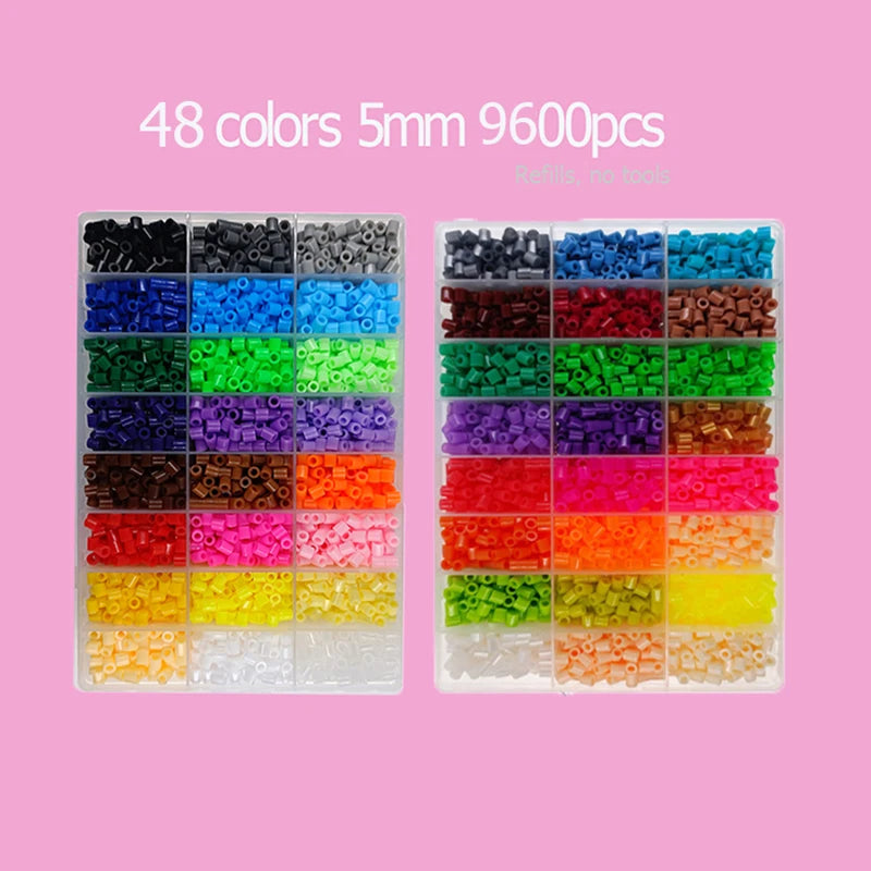 Hama Beads Kit – Fuse Bead Set with Pegboards & Iron