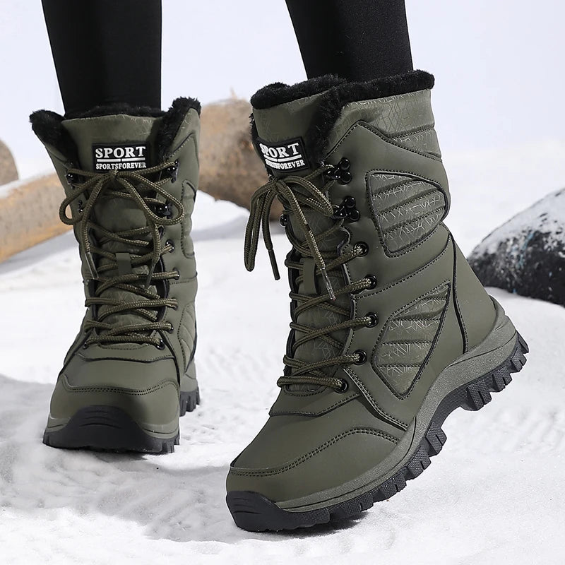 Women's Snow Boots – Waterproof High-Top Winter Ankle Boots