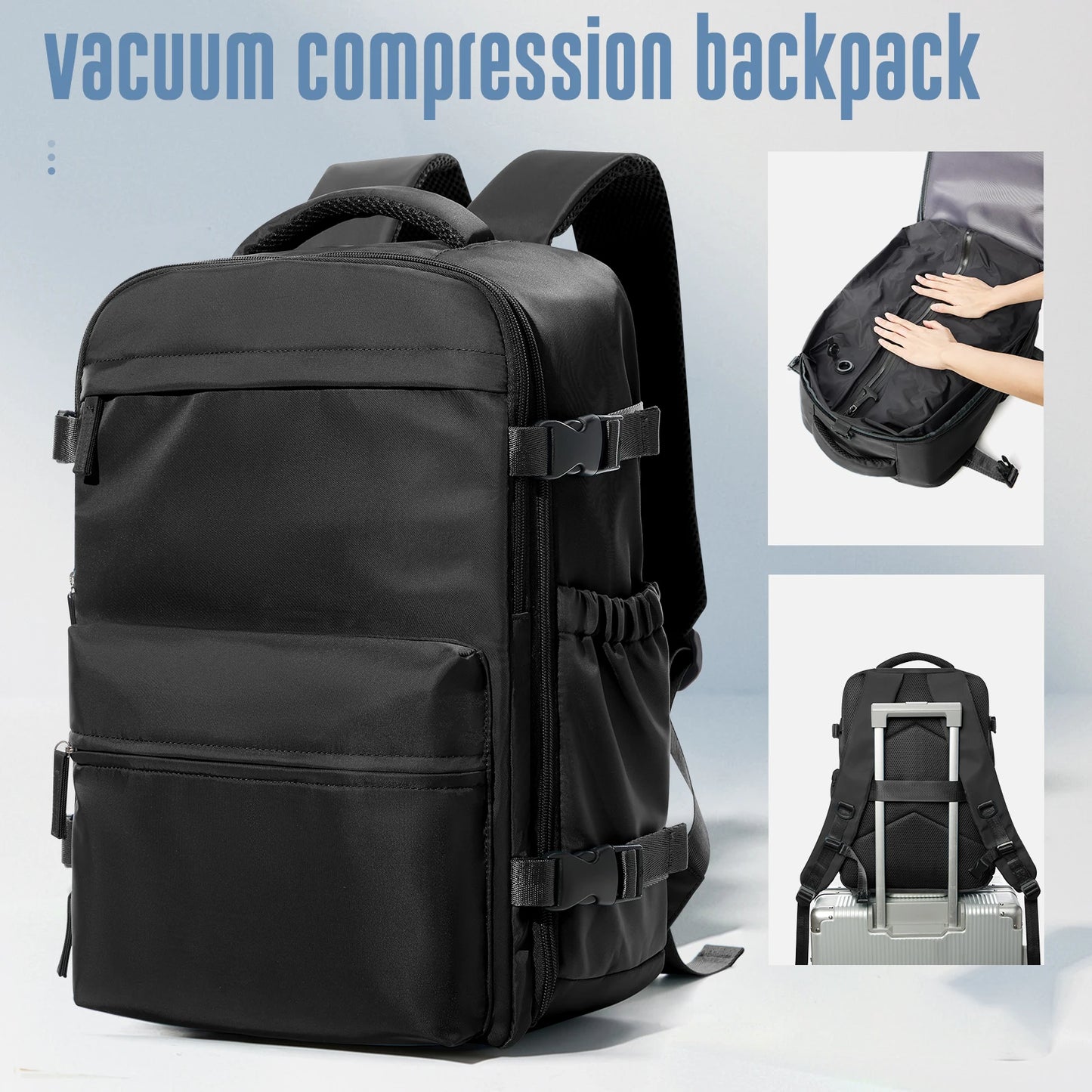 Vacuum Compression Backpack – Large Capacity Travel & Laptop Bag