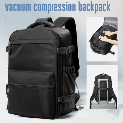 Vacuum Compression Travel Backpack – Large Capacity Expandable Laptop Bag for Men & Women