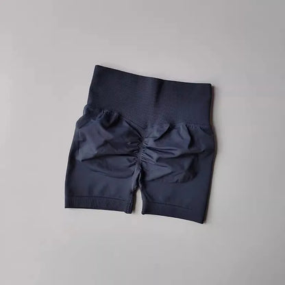 Women's High-Waist Yoga Shorts with Butt Lift & Ruched Back