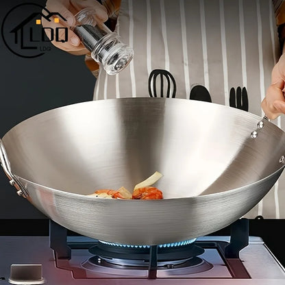 Stainless Steel Wok with Dual Handles – Uncoated