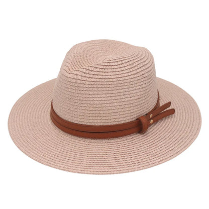 Straw Panama Sun Hat – Wide Brim Unisex Beach Hat