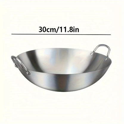 Stainless Steel Wok with Dual Handles – Uncoated