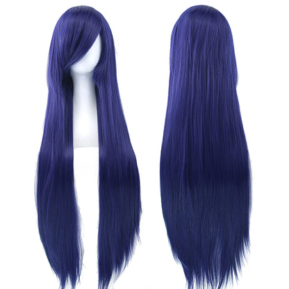 32 Inch Long Straight Synthetic Wig – Cosplay & Party, 36 Colors