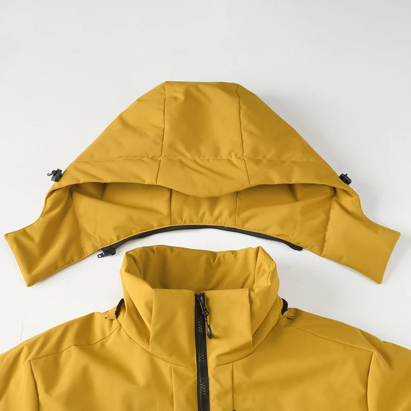 Unisex Waterproof Fleece Windbreaker Jacket for Hiking & Camping