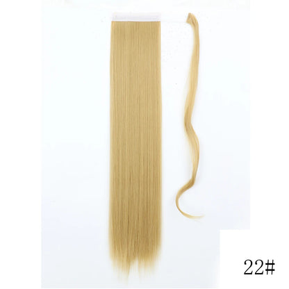 Wrap Around Ponytail Extension – Long Straight Synthetic Clip-In
