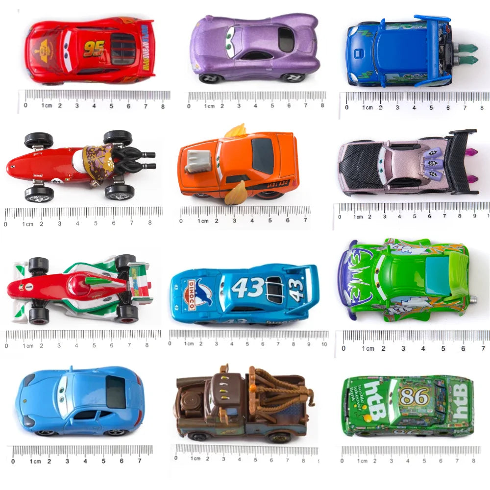 Pixar Cars Die-Cast Metal Model Cars – Lightning McQueen & Friends