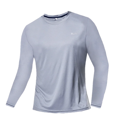 Men's Long Sleeve Quick-Dry Running Shirt for Gym & Sports