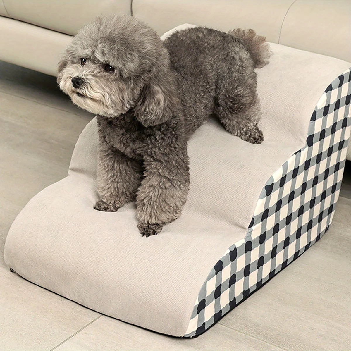 Non-Slip Pet Stairs for Dogs & Cats – 2, 3 & 4 Step Foam Ramp