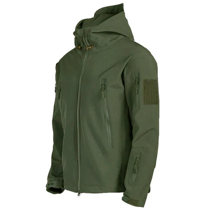 Tactical Soft Shell Jacket – Waterproof Windproof Hooded Outdoor Coat