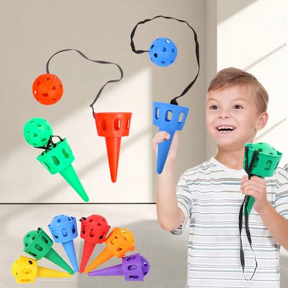 Catch Ball Cone Game Set – Kids Outdoor Throwing & Catching Toy