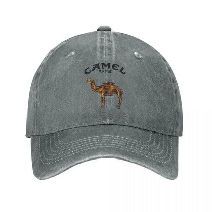Camel Mirage Distressed Washed Baseball Cap – Unisex Adjustable Hat