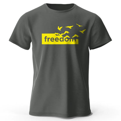 Freedom Letter Graphic T Shirt Oversized Cotton Tee