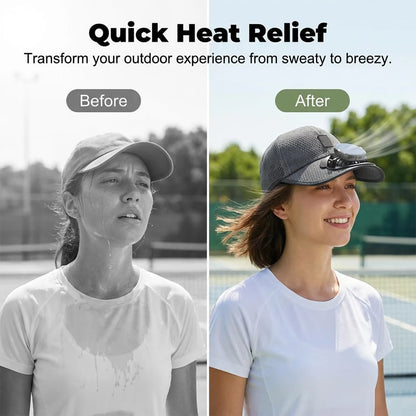 Solar Fan Baseball Cap with USB Charging – Cooling Mesh Hat