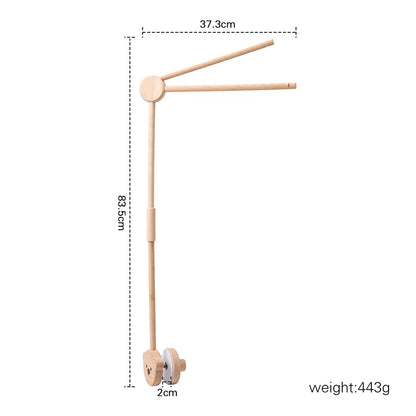 Baby Crib Music Box Mobile – Rotating Arm with Hanging Rattles