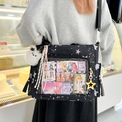Ita Bag Transparent Window Tote – Y2K Kawaii Crossbody Shoulder Bag