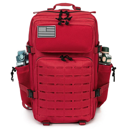 Tactical MOLLE Hiking Backpack – 25L/45L Laser Cut Rucksack with Dual Cup Holders