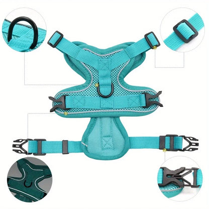 No-Pull Dog Harness & Leash Set – Adjustable Reflective Vest
