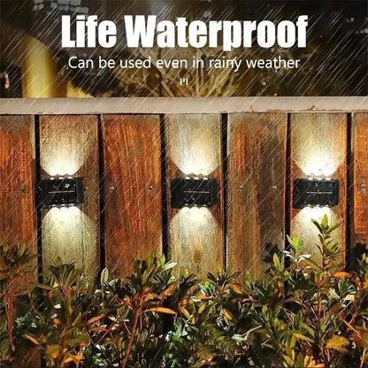 Solar Wall Light Outdoor Waterproof Led Garden Fence Lamp - Waterproof