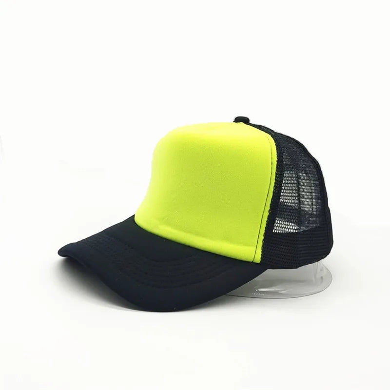 Custom Logo Mesh Trucker Hat – 5-Panel Snapback Baseball Cap for Men & Women