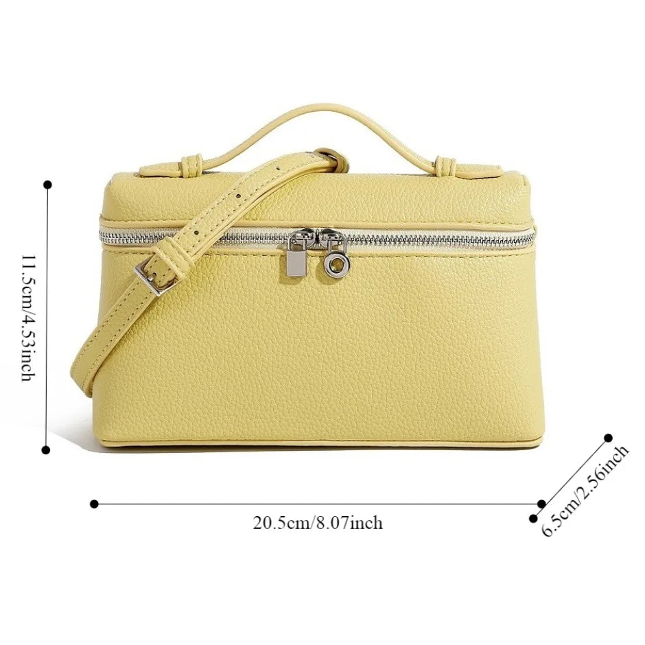 Mini Lychee Grain Leather Crossbody Bag for Women