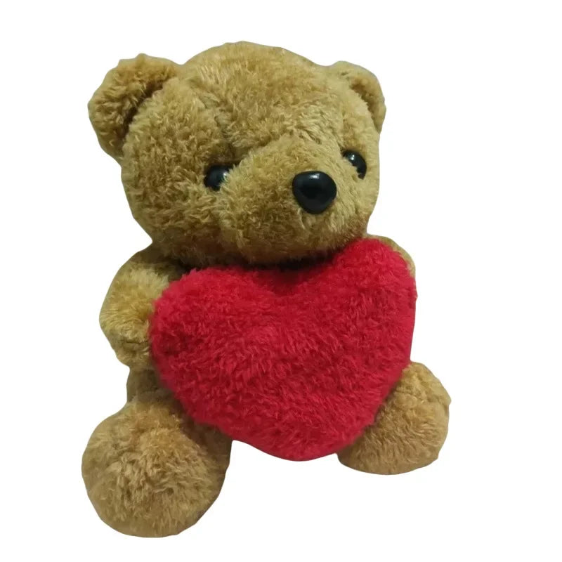 1 3 6pcs 20cm Heart Teddy Bear Plush Cuddly Stuffed Animal Holding Valentine S Day Christmas Gift