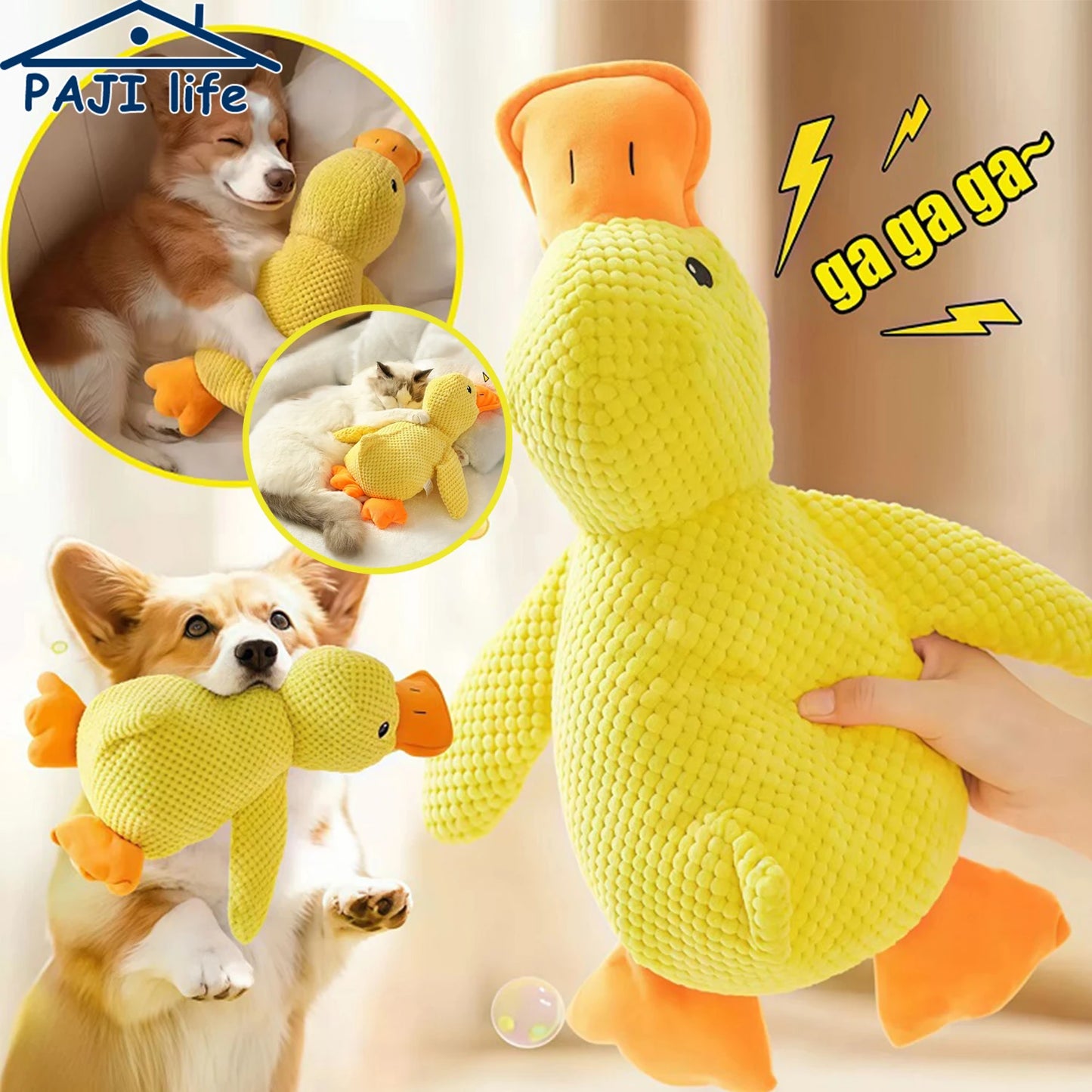 Squeaky Plush Duck Dog Toy – Soft Chew Toy for Dogs